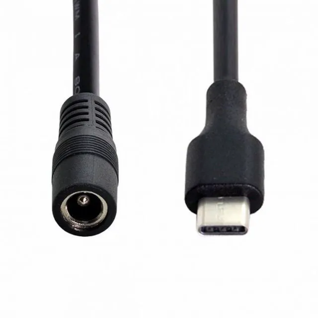 Alt view image 2 of 7 - WRIARICH USB 3.1 Type-C USB-C to DC 5V 5.5*2.5mm Power Jack Extension Charge Cable for Cell Phone Tablet