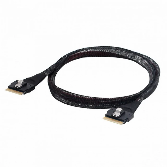 Main image of WRIARICH PCI-E Slimline SAS 4.0 SFF-8654 8i 74pin Host to SFF-8654 74Pin Slim SAS Target Cable 50cm