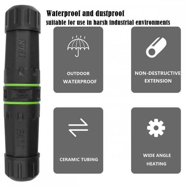Alt view image 3 of 7 - WRIARICH M20 Locking IP68 Waterproof SC Female to SC Female Singlemode Fiber Optic Patch Internet Networking Extension Adapter Coupler