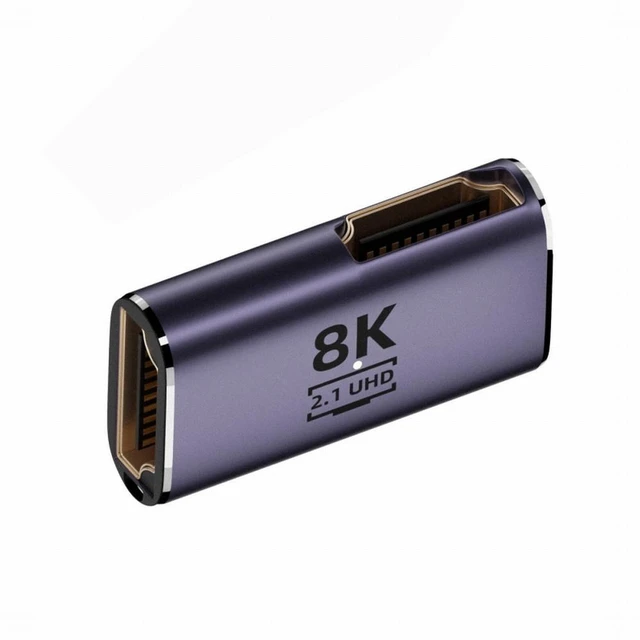 Alt view image 2 of 7 - WRIARICH HDMI Female to HDMI 2.1 Female 90 Degree Angled UHD Extension Gold Converter Adapter Support 8K 60hz HDTV