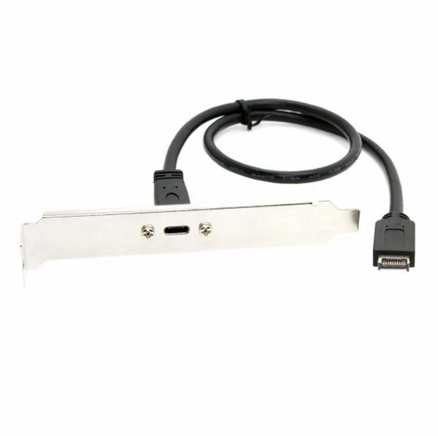 Main image of WRIARICH USB 3.1 Front Panel Header to Type-C USB-C Female Extension Cable 40cm with Panel Mount Screw