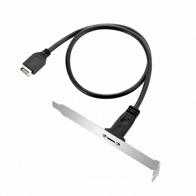 Alt view image 3 of 6 - WRIARICH USB 3.1 Front Panel Header to Type-C USB-C Female Extension Cable 40cm with Panel Mount Screw