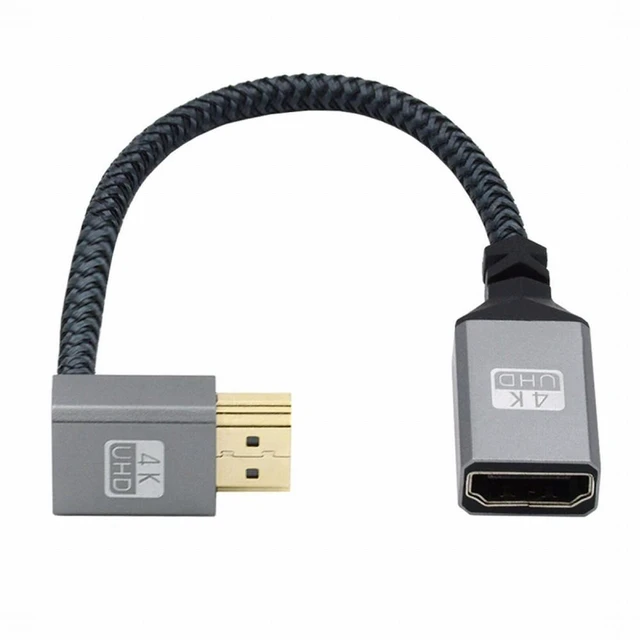 Main image of WRIARICH Up Angled 90 Degree HDMI 1.4 Type A Male to A Female Extension Cable Support HDTV 4K 60hz 3D
