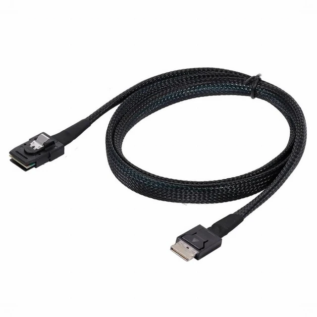 Alt view image 2 of 4 - WRIARICH Oculink PCIe PCI-Express SFF-8611 4i to SFF-8087 36Pin PCIE Slimline SSD Data Active Cable 50cm