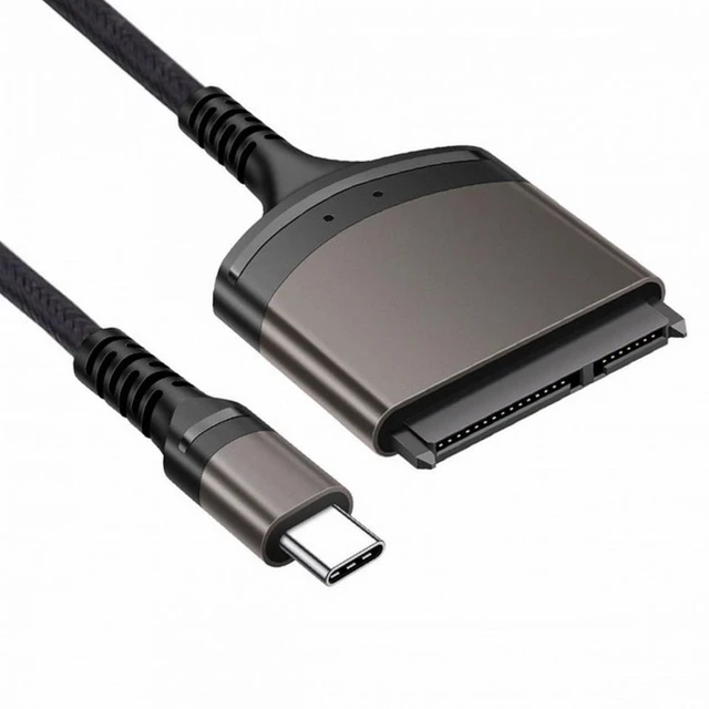 Alt view image 2 of 7 - WRIARICH 5Gbps Type-C USB-C Male to SATA 22 Pin Adapter Cable for 2.5" Hard Disk Driver SSD Laptop