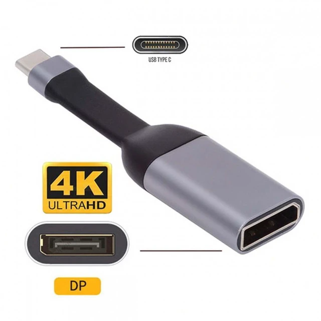 Main image of WRIARICH Type-C USB-C Source to Displayport 4K 60hz Sink HDTV Adapter Ultra Slim Flat Cable 1080p for Laptop Tablet Phone