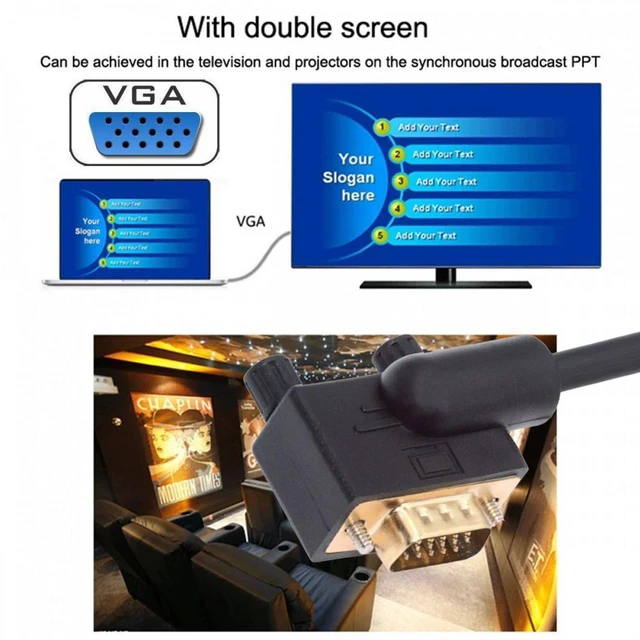 Alt view image 5 of 7 - WRIARICH 100CM 90 Degree Right Angled VGA RGB Male to Straight Male Extension Cable 3COAX+6C for Monitor Projector Computer