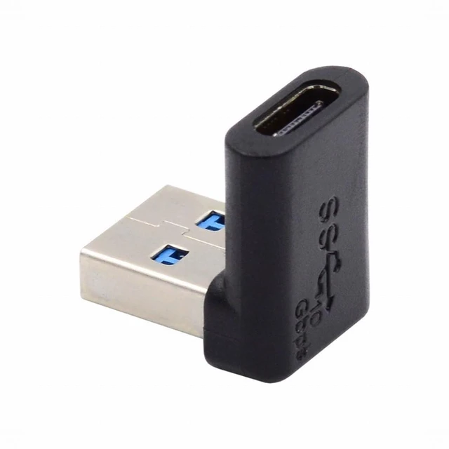 Alt view image 2 of 7 - WRIARICH Type-C USB-C Female 90 Degree Down Angled to USB 3.0 A Male Data Adapter for Laptop Desktop