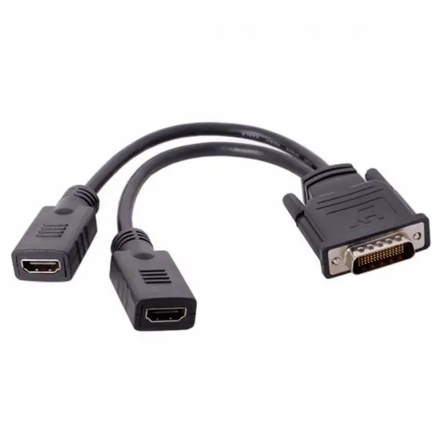 Main image of WRIARICH DMS-59Pin Male to Dual HDMI 1.4 HDTV Female Splitter Extension Cable for PC Graphics Card