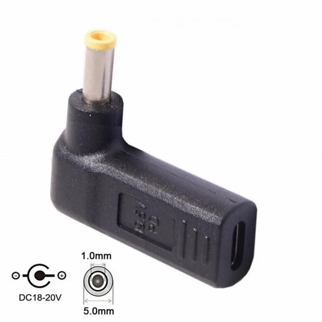 Alt view image 3 of 7 - WRIARICH PD Power USB 3.1 Type-C USB-C to DC 19V 5.0*1.0mm Adapter PD Emulator Trigger 90 Degree Angled Yellow