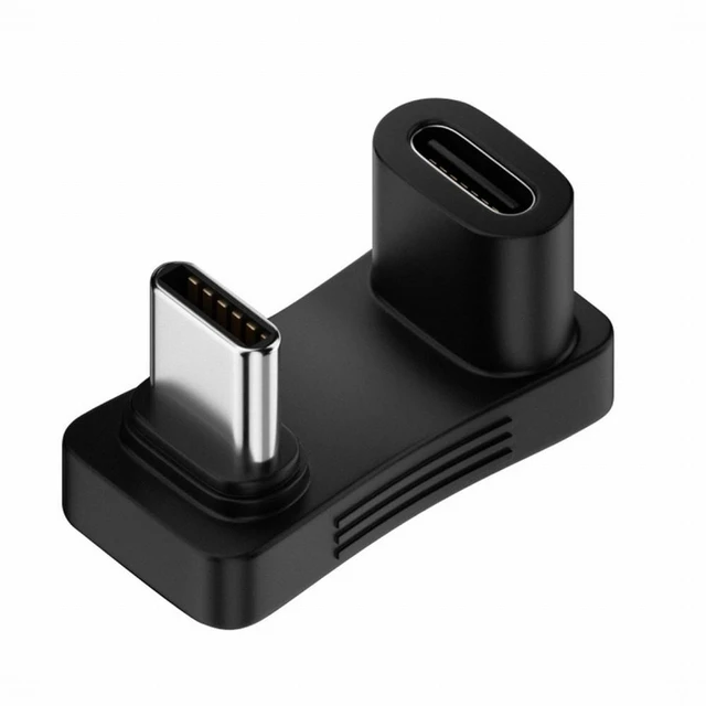 Main image of WRIARICH 10Gbps USB3.1 Type-C Male to Female Power Data Video Adapter Opposite U Shape Back Angled Compatible with Steam Deck Phone Laptop