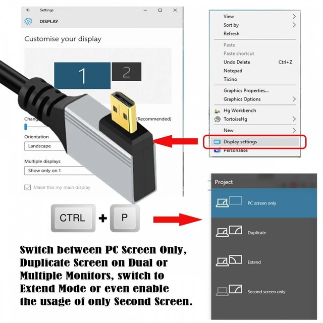 Alt view image 5 of 7 - WRIARICH 90 Degree Left Angled Micro HDMI 2.1 Ultra Thin HDTV Cable 8K 4K Hyper Super Flexible Slim Cord Type-A to Type-D for Camera HDTV
