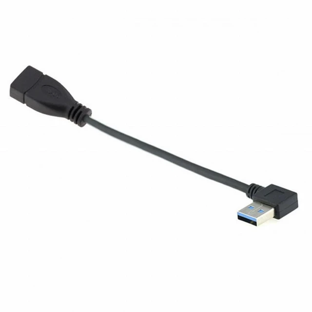 Alt view image 4 of 5 - WRIARICH Left Angled USB 3.0 Type-A Male to USB 3.0 Type-A Female Extension Cable (20cm) 5Gbps 90 Degree