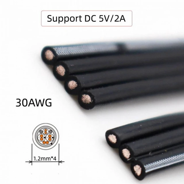 Alt view image 7 of 7 - WRIARICH 13cm USB 2.0 Type-A Male to Type-A Male Data Flat Slim FPC Cable for FPV Disk Phone