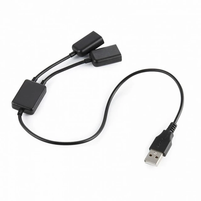 Alt view image 6 of 7 - WRIARICH Black 1 to 2 USB 2.0 Dual Ports Hub Cable Bus Power For Laptop Desktop PC Mouse Flash Disk