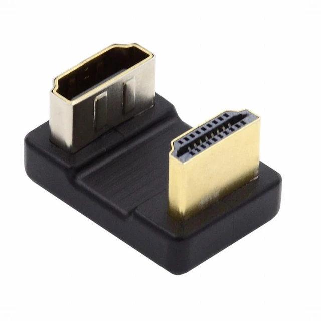 Main image of WRIARICH Standard HDMI 1.4 Male Type-A to HDMI Female Port Savers 360 Degree Down Opposite U Shape Back Angled Extension Adapter Converter