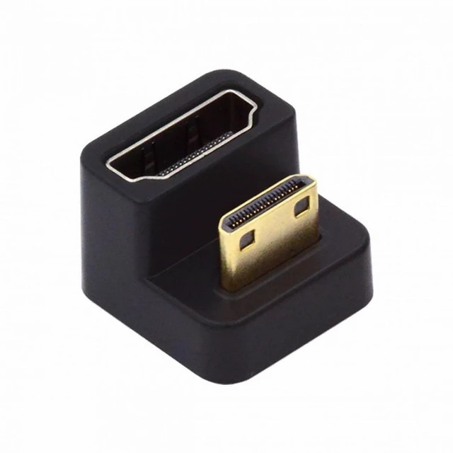 Main image of WRIARICH 360 Degree Down Opposite U Shape Back Angled Mini HDMI 1.4 Male to HDMI Female Extension Adapter Converter