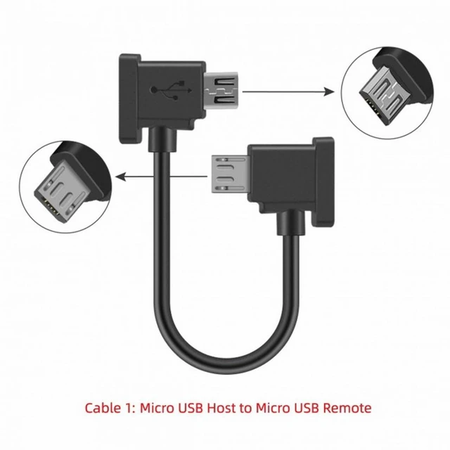 Alt view image 7 of 7 - WRIARICH 3pcs/set Remote Controller Data Cable Type-C Micro 8P to Micro USB for Mavic Pro Platinum Mavic Park RC Accessories