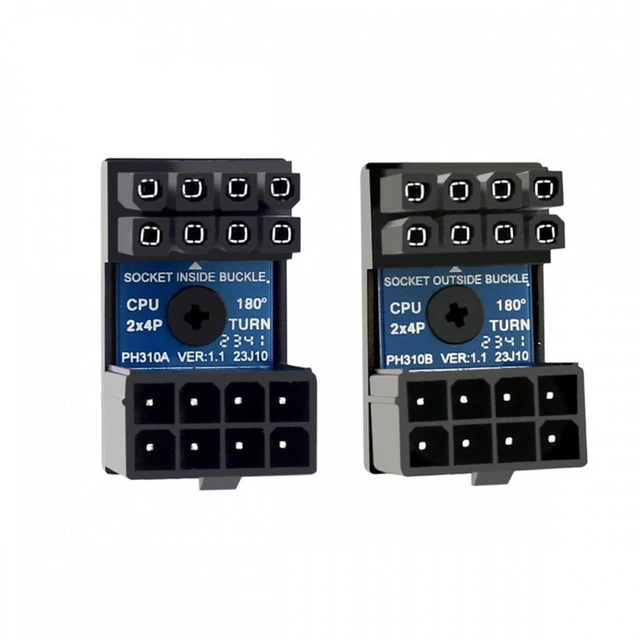 Main image of Vszerda 2pcs/lot ATX 8P EPS Male to Female 360 Degree Up Down Angled Power Header Adapter for CPU 12V