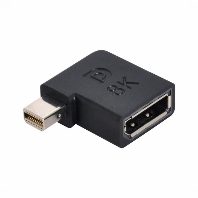 Main image of WRIARICH Angled Mini DisplayPort 1.4 Male to DP Female 8K 60hz Adapter Ultra-HD UHD 4K 144hz 7680*4320 for Video PC Laptop Monitor