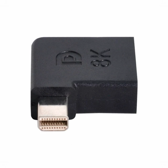Alt view image 2 of 7 - WRIARICH Angled Mini DisplayPort 1.4 Male to DP Female 8K 60hz Adapter Ultra-HD UHD 4K 144hz 7680*4320 for Video PC Laptop Monitor