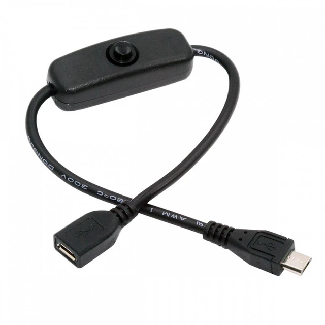 Main image of WRIARICH Micro USB2.0 Cable with On Off Power Switch Button Micro 5Pin Male to Female for DC 5V Desk Lamp Fan Camera