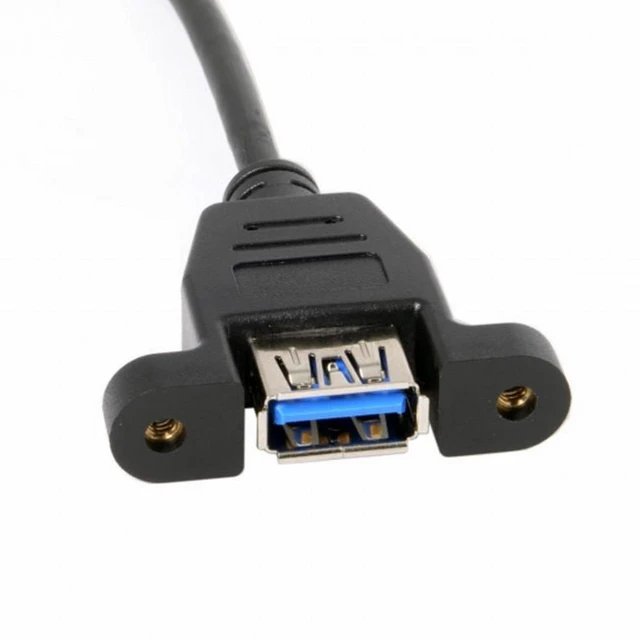Alt view image 2 of 5 - WRIARICH USB 3.1 Front Panel Header to USB 3.0 Type-A Female Extension Cable 50cm Panel Mount Type