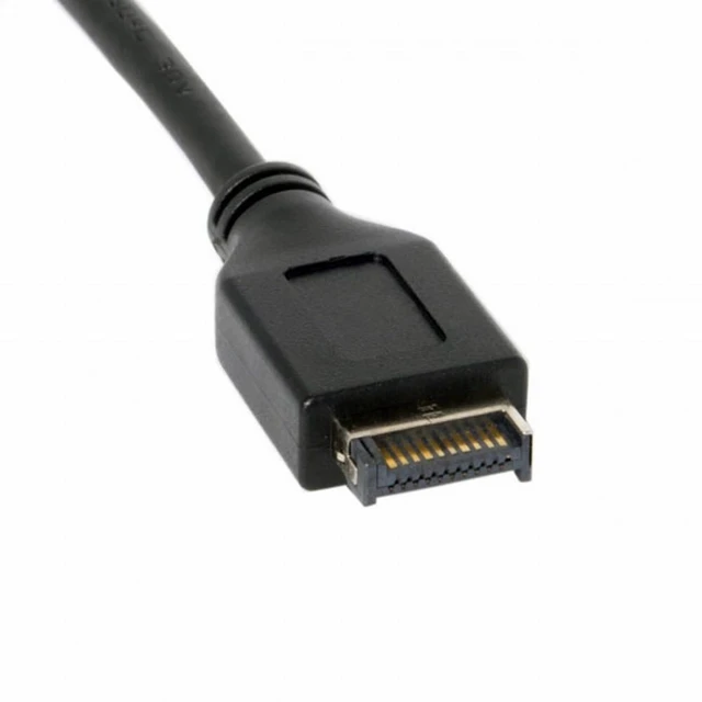 Alt view image 3 of 5 - WRIARICH USB 3.1 Front Panel Header to USB 3.0 Type-A Female Extension Cable 50cm Panel Mount Type