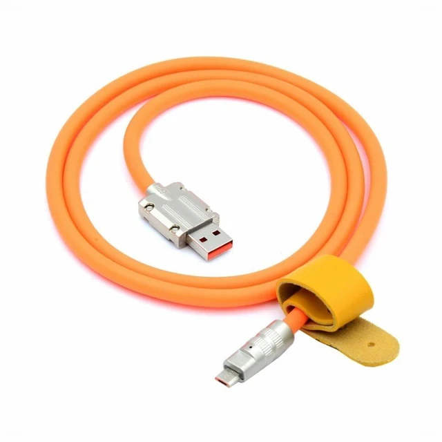Alt view image 2 of 7 - WRIARICH USB-A Type A to USB Micro 5Pin Liquid Silicone Ultra Soft Power USB2.0 Data Cable Fast Charge for Laptop Tablet Phone