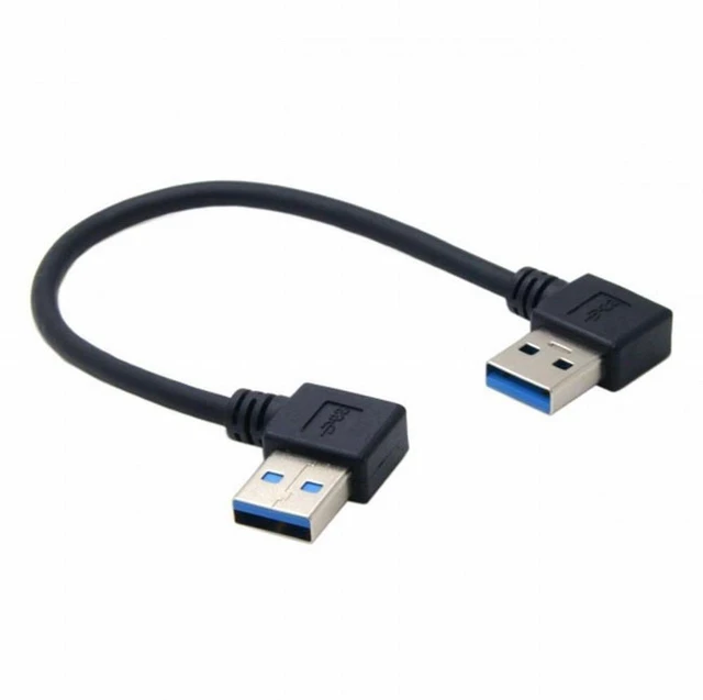 Main image of WRIARICH USB 3.0 Type A Male 90 Degree Left Angled to USB 3.0 A Type Right Angled Extension Cable