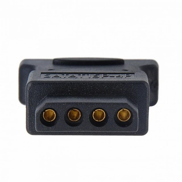 Alt view image 2 of 7 - WRIARICH 15Pin SATA Male Power Cable to Molex 4-pin IDE Hard Disk Drive Power Adapter