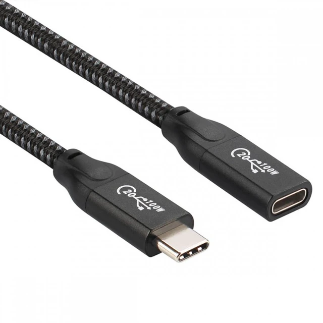 Main image of WRIARICH USB3.2 Male to Female Extension Cable 20Gbps Sleeve with 100W and 8K 5K USB4.0 Type-C Compatible with Thunderbolt3/4 (60cm)