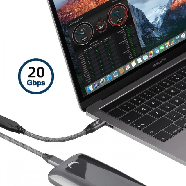Alt view image 6 of 7 - WRIARICH USB3.2 Male to Female Extension Cable 20Gbps Sleeve with 100W and 8K 5K USB4.0 Type-C Compatible with Thunderbolt3/4 (60cm)
