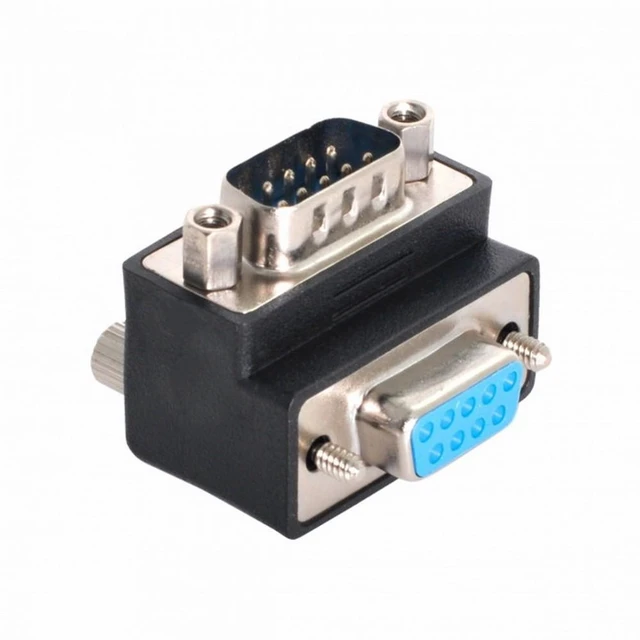 Alt view image 3 of 7 - WRIARICH Cable D-Sub RS232 9Pin DB9P Male to Female Up Angled 90 Degree Extension Adapter