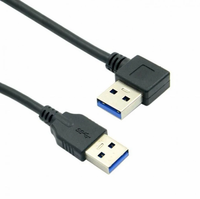 Main image of WRIARICH 90 Degree Right Angled USB 3.0 A Type Male to Straight A Type Male Data Cable 40cm