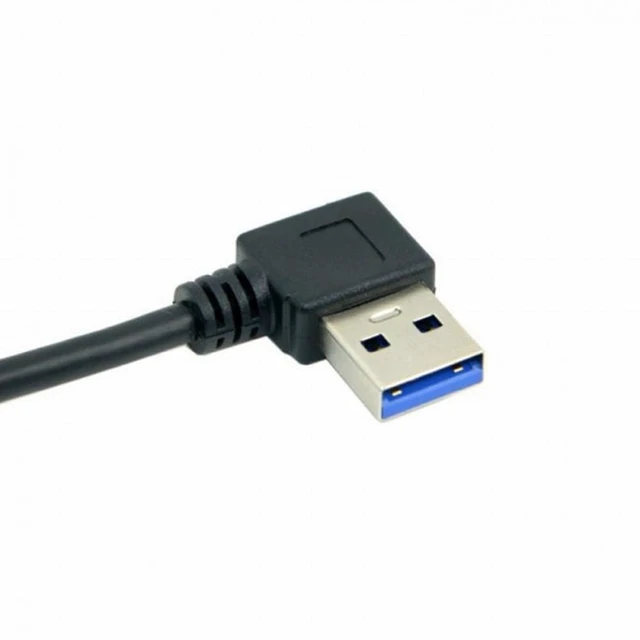 Alt view image 2 of 7 - WRIARICH 90 Degree Right Angled USB 3.0 A Type Male to Straight A Type Male Data Cable 40cm