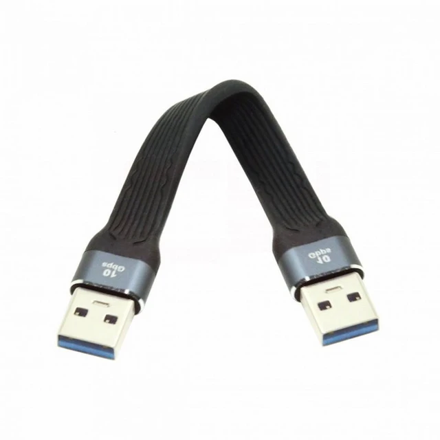 Alt view image 2 of 7 - WRIARICH 10Gbps USB 3.1 Type A Male to USB3.0 Type A Male Extension Flat Slim FPC Data Cable 13cm for Laptop Desktop