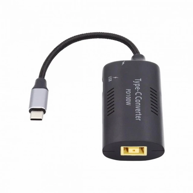 Alt view image 2 of 7 - WRIARICH Rectangle Power Thinpad X1 Input to 100W Dual Type-C USB-C and Type-A Output PD Emulator Trigger Charge Cable