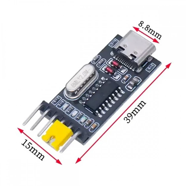 Alt view image 7 of 7 - WRIARICH Type-C USB-C Female To TTL Converter UART STC Module Serial Programmer CH340G CH340 3.3V 5V Adapter Replace PL-2303