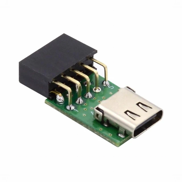 Alt view image 2 of 7 - WRIARICH Single Port USB 3.1 Type-C USB-C Female to USB 2.0 Motherboard 9pin 10pin Header Adapter PCBA 480Mbps