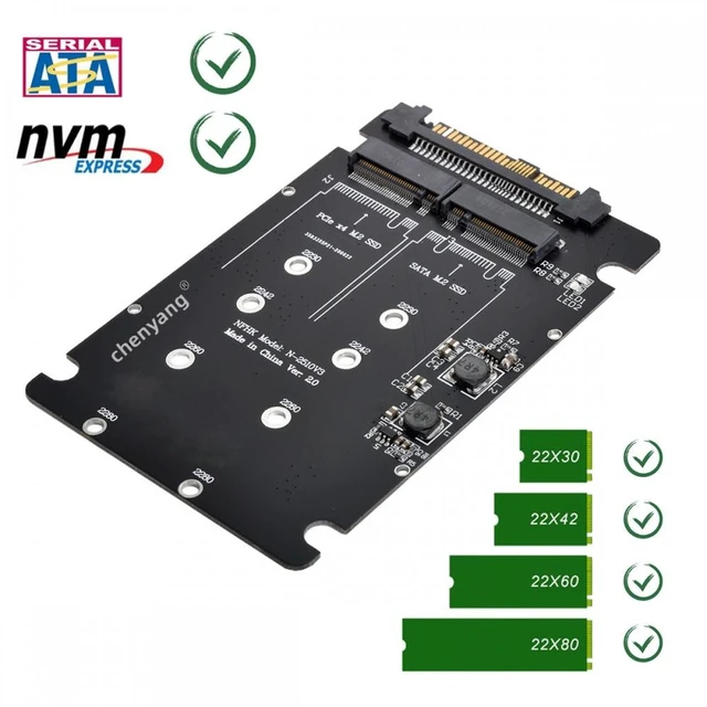 Alt view image 5 of 7 - WRIARICH SFF-8639 NVME U.2 to Combo NGFF M.2 M-key SATA PCIe SSD Adapter for Mainboard Compatible with SSD 750 p3600 p3700