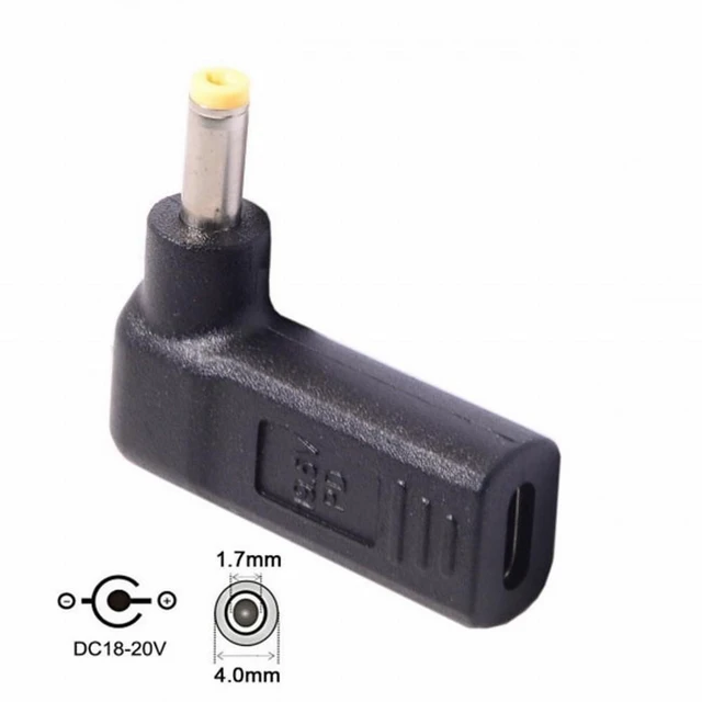 Alt view image 2 of 7 - WRIARICH PD Power USB 3.1 Type-C USB-C to DC 19V 4.0*1.7mm Adapter PD Emulator Trigger 90 Degree Angled