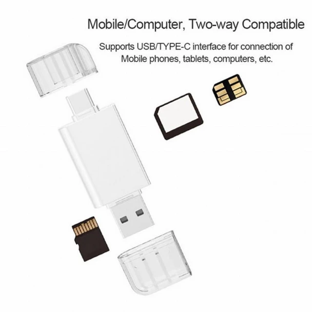 Alt view image 6 of 7 - WRIARICH Type-C USB-C USB 2.0 Version to NM Nano Memory Card TF Micro SD Card Reader for Phone Cell Phone Laptop