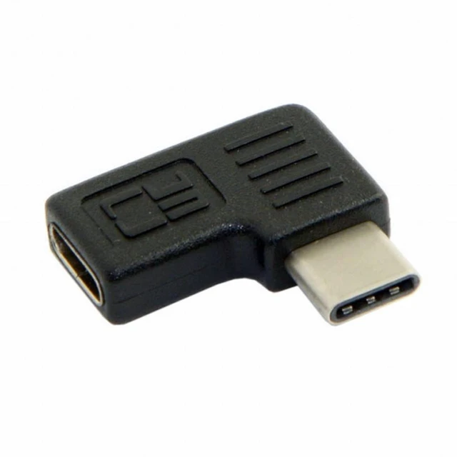 Main image of WRIARICH 90 Degree Right Left Angled USB 3.1 Type-C Male to Female Extension Adapter for Laptop Tablet Cell Phone