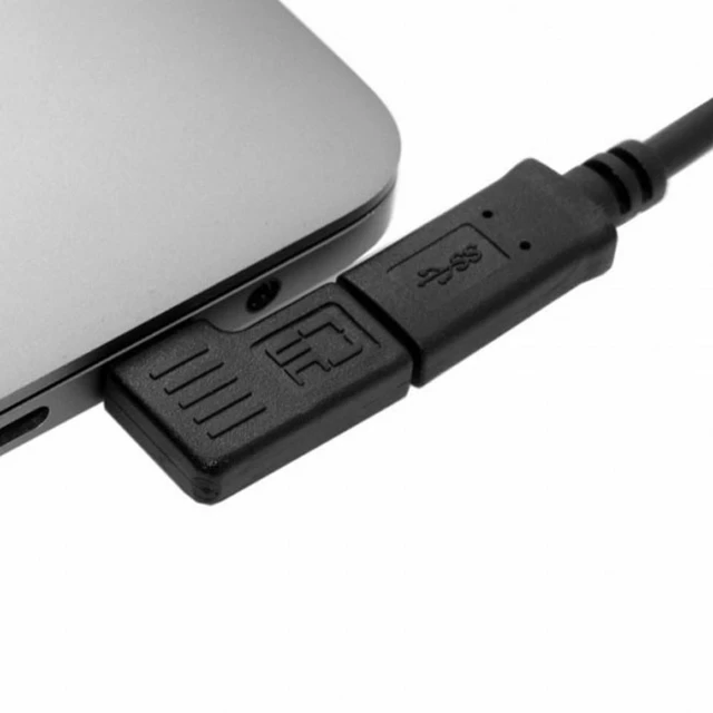 Alt view image 5 of 7 - WRIARICH 90 Degree Right Left Angled USB 3.1 Type-C Male to Female Extension Adapter for Laptop Tablet Cell Phone