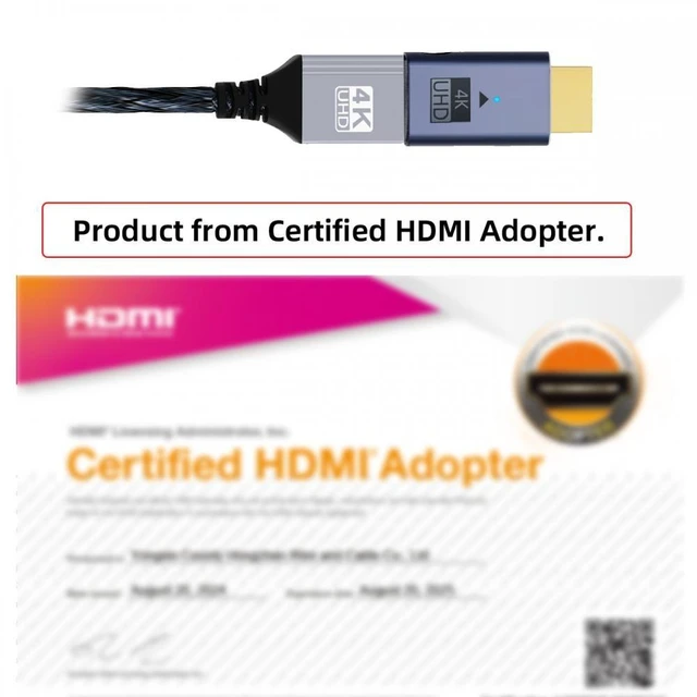 Alt view image 2 of 7 - WRIARICH Blue CY Virtual Display Adapter 4K HDMI 1.4 Male to Female Extension DDC EDID Dummy Plug Headless Ghost Display Emulator HDTV 4K@60Hz