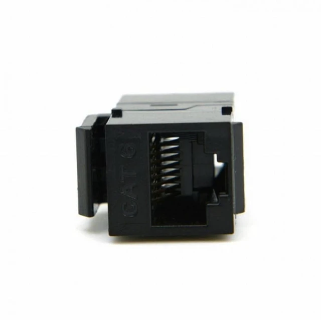 Alt view image 4 of 7 - Vszerda UTP CAT6 Keystone Coupler RJ45 Female to Female UTP CAT6 Keystone inline Coupler Black