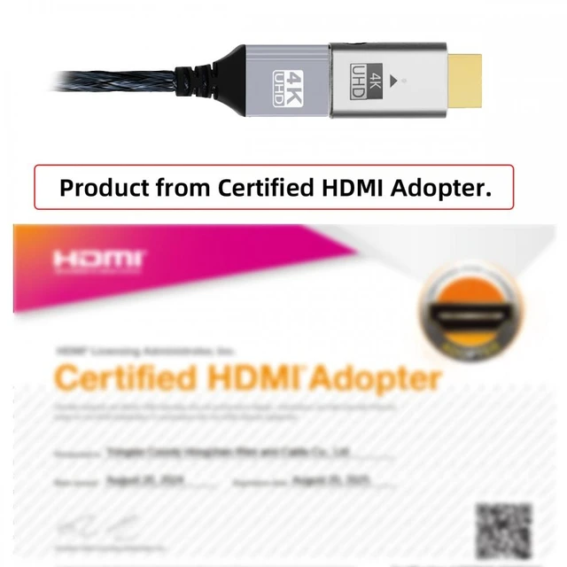 Alt view image 2 of 7 - WRIARICH Silver CY Virtual Display Adapter 4K HDMI 1.4 Male to Female Extension DDC EDID Dummy Plug Headless Ghost Display Emulator HDTV 4K@60Hz