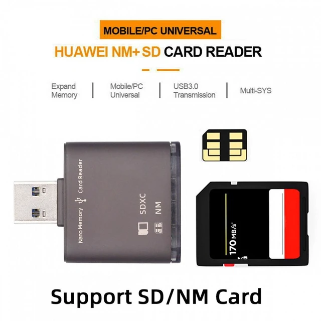 Alt view image 4 of 7 - WRIARICH USB 3.0 to NM Nano Memory Card & SD Card Reader Writerfor Mate Seial Phone & Camera & Laptop