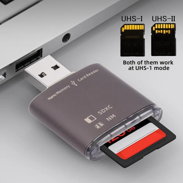 Alt view image 7 of 7 - WRIARICH USB 3.0 to NM Nano Memory Card & SD Card Reader Writerfor Mate Seial Phone & Camera & Laptop